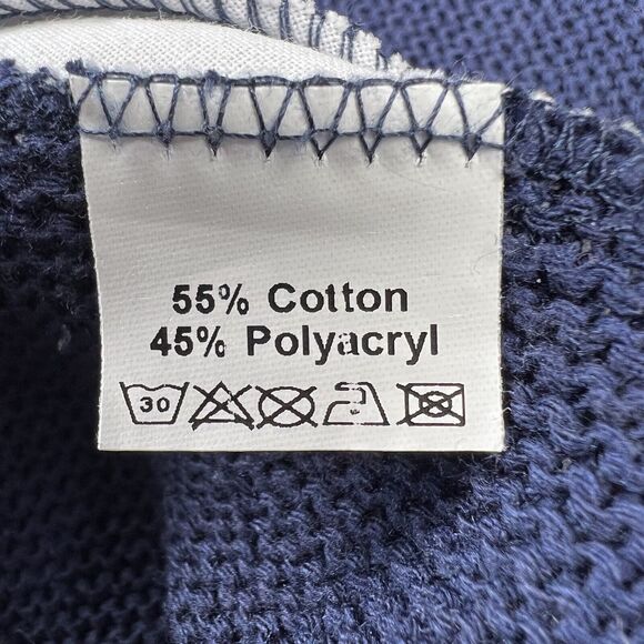 Tivoli Knit Jacket Women’s Small‎ Blue White Asymmetrical Floral Button V Neck - Picture 15 of 16